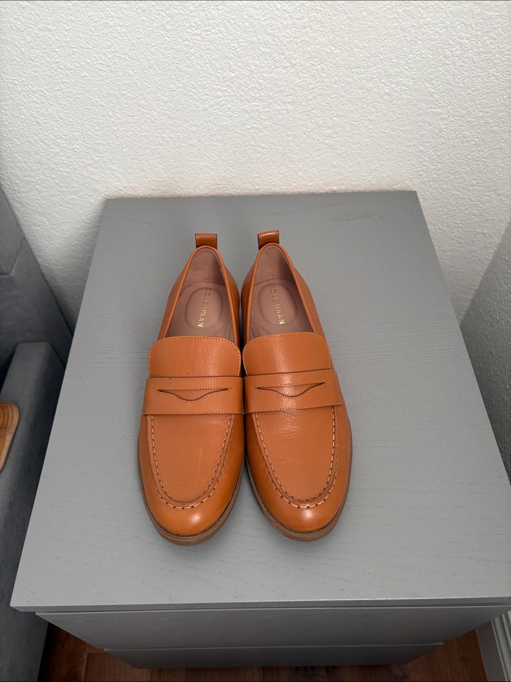 Cole Haan Brown Leather Penny Loafers